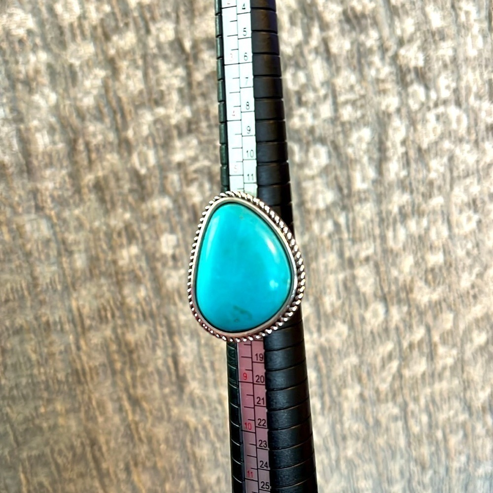 Adjustable Turquoise Statement Ring